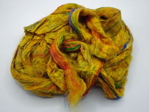 Sari Silk Roving - Golden Gems-