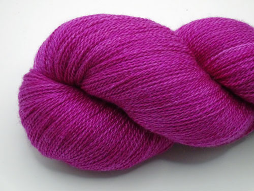 Magenta Merino/Silk Laceweight Yarn-