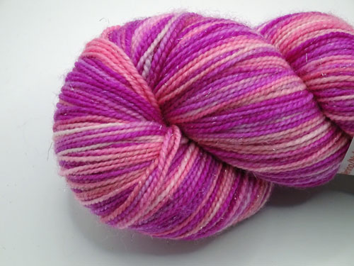 Prettiest Pink SW Merino/Nylon/Stellina Sock Yarn-